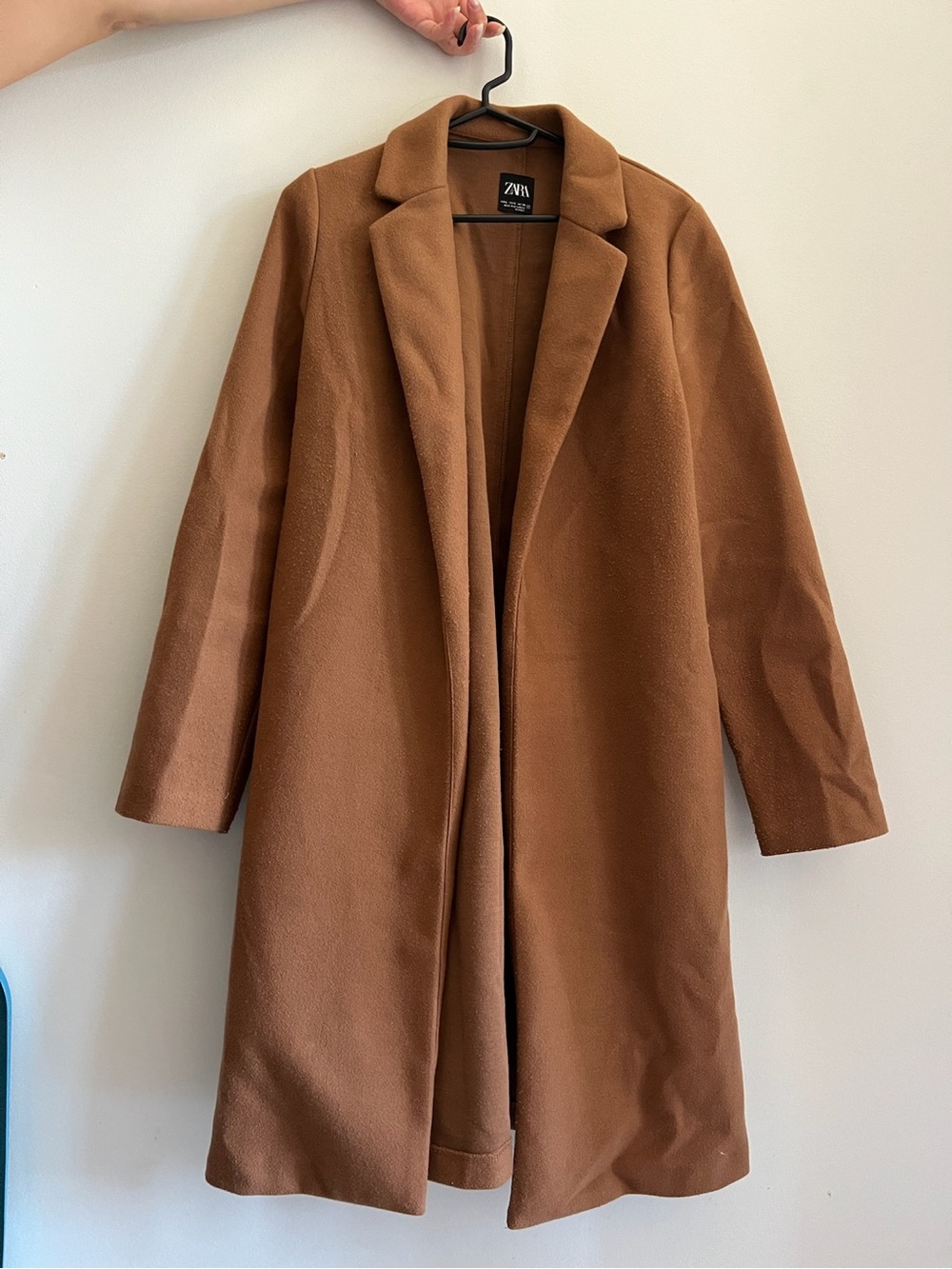 Zara Women's Long Tan Trench Coat - Picture 1 of 2